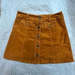 Forever 21 corduroy skirt burnt orange